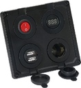 14264-6 Power Panel-12V 4-In-1 | Attwood Marine