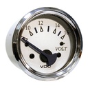 50-15191 Voltmeter 8-16V Chro/Wht | Seachoice