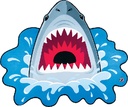 Bmbt-0016 Shark Beach Blanket @4 | Big Mouth By Wow